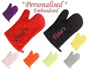 Personalised Birthday Gifts For Her Him Men Mum Dad Present Oven Glove Christmas - Picture 1 of 24