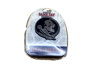 NCAA Florida State University Seminole Head Self Adhesive Auto Emblem - Picture 1 of 2