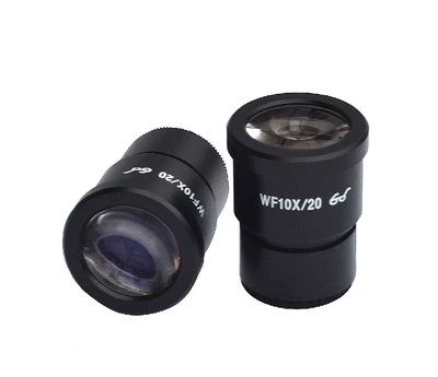 PROSCOPE 2 pcs WF10X/20 High Eye-point EYEPIECES For Stereo Microscope 30mm tube