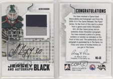 2009-10 ITG Between the Pipes Jersey Black Anton Khudobin #MA-AK Rookie Auto RC