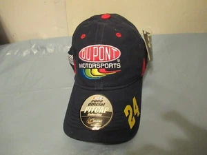 Jeff Gordon #24 2008 Dupont Motorsports Official Pit Black Adjustabl Hat - Picture 1 of 6