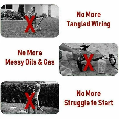 UK Plug Gerden Electric Cordless Garden Grass Trimmer Strimmer Cutter Tool - Image 1 of 4