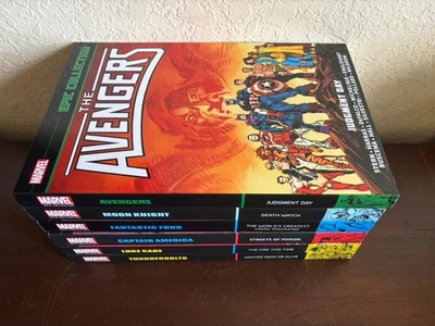LOTE TPB Marvel Epic Collection - Juego de 6 libros casi nuevo/en muy buen estado - Avengers Fantastic Four Foto 1 de 4