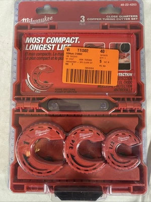 Milwaukee 48-22-4263 3 Piece Close Quarters Tubing Cutter Set - Image 1 of 4