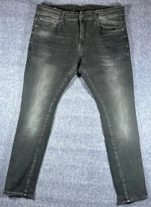 G Star Raw Jeans Herren Größe 36x30 Schwarz Revend Skinny Fit Stretch Denim Faded - Bild 1 von 11