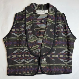 Southwest Canyon Aztekenmuster kurze Weste Vintage Größe M - Bild 1 von 5