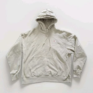 Vintage 90s Champion Reverse Weave Blank Hoodie Adult XL Beige Tan Sweatshirt - Picture 1 of 7