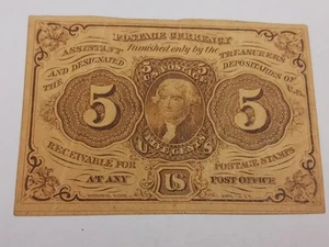 5c First Issue Fractional Currency - Lightly circulated - Picture 1 of 2