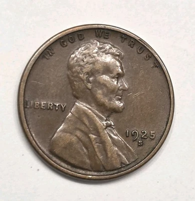 1925-S Lincoln Wheat Penny Double Die Anverse. (Ddo). Estado XF. - Imagem 1 de 4