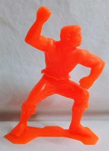 Modellino giocattolo plastica Hulk Marx arancione incredibile vintage 5" 1967 Marvel Comics - Foto 1 di 8