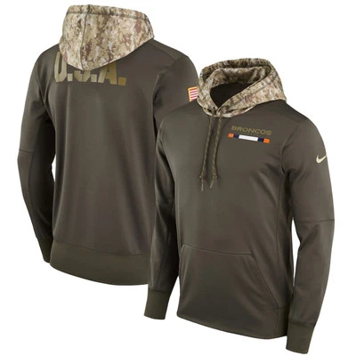 Nike Dri-Fit NFL Denver Broncos Salute to Service Camo Hoodie Women's Size Small - Image 1 of 4