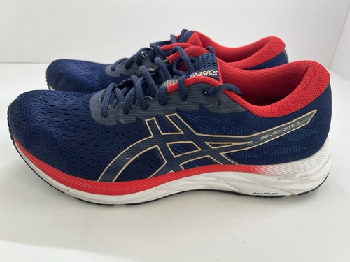 Scarpe da corsa uomo Asics Gel Excite 7 sneakers taglia 11 blu navy rosso 1011B183
