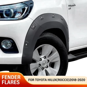 🚀🚀6-tlg Kotflügel Verbreiterung für Toyota Hilux (2015-2020) Schwarz aus ABS - Bild 1 von 9