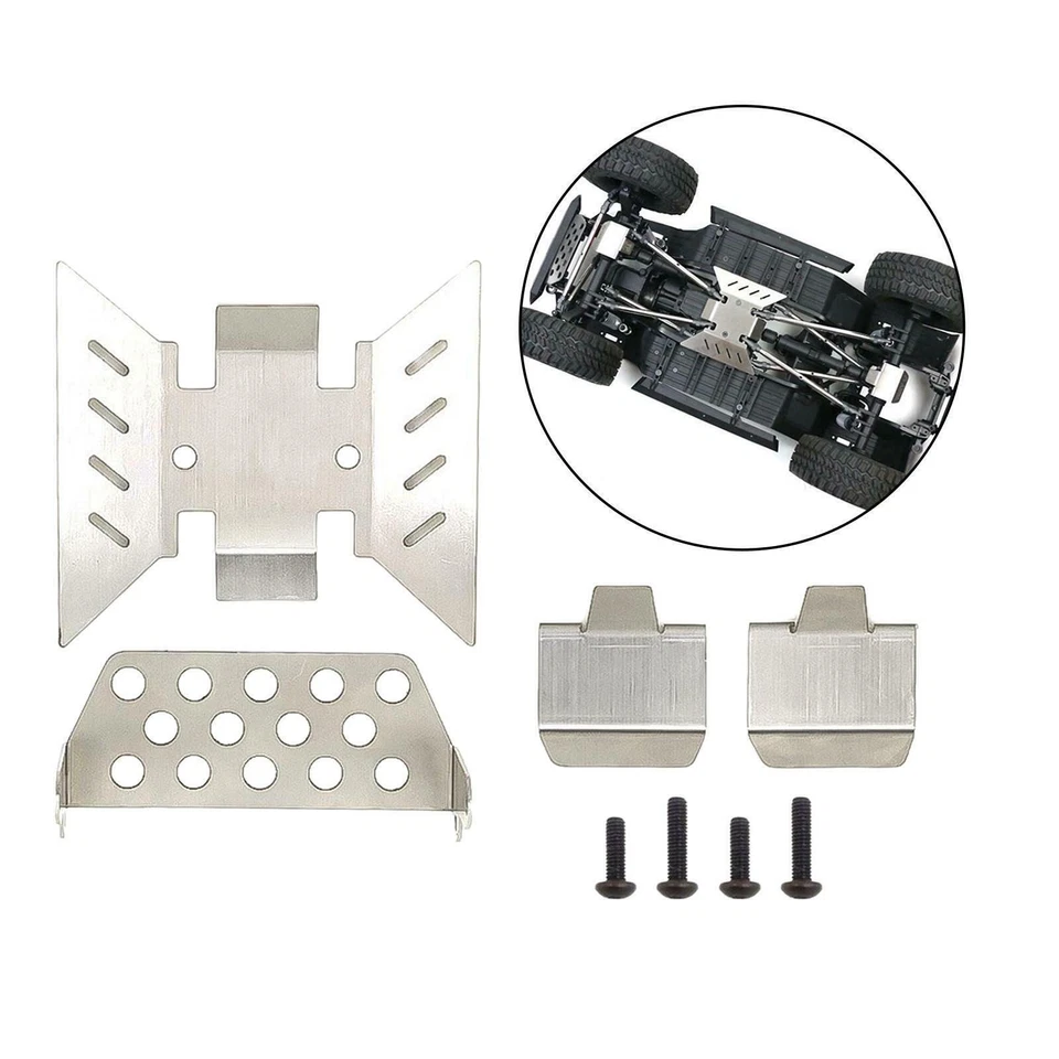 Metal Chassis Guard With Screw For Axial SCX10 III 1/10 RC Crawler Car DIY Parts - Image 1 of 4
