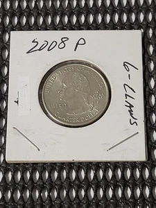 2008 P Alaska Quarter With "6-claw" Die Chip Error - Picture 1 of 3