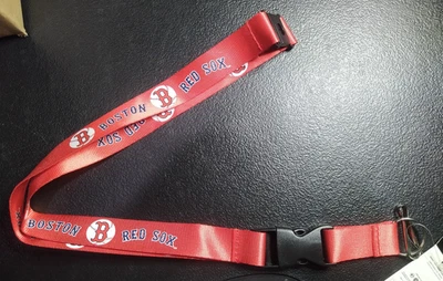 MLB Baseball Boston Red Sox Aminco 23 In. Nylon Lanyard With Detachable Keychain - Image 1 of 2