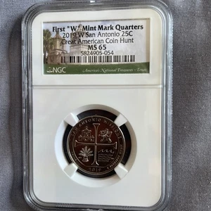 2019-W San Antonio  Quarter 25c NGC MS 65 Great American Coin Hunt - Picture 1 of 2