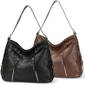 Vintage Women Ladies Hobo Bag Large Soft Leather Designer Shoulder Bags Handbag - Picture 1 of 23