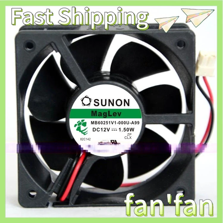 1X SUNON MB60251V1-000U-A99 6CM 12V 1.50W 6025 cooling fan Fast Shipping - Image 1 of 1