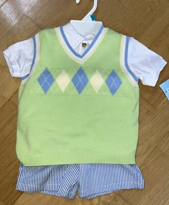 Хороший парень $50 жилет рубашка-поло и Sear присоска шорты 3шт комплект 24 месяца - Изображение 1 из 3