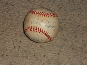 Orlando Cepeda, Mark Fidrych, Maury Wills Autographed Bobby Brown Baseball JSA!! - Picture 1 of 6