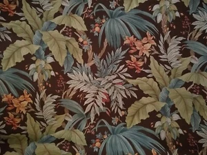 Braemore~ Tropical Leaf floral print on cotton~ 1 yard ( 56" x 36" ) - Picture 1 of 3