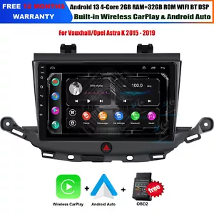 9" Adndroid 13 CarPlay Autoradio GPS Navigation dab+ für Opel Astra K 2015-2019 - Bild 1 von 23
