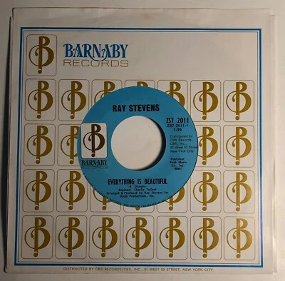 Ray Stevens / Everything Is Beautiful / 1970 Barnaby 45 / NM - Image 1 of 4