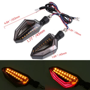 Pair Motorcycle Turn Signal LED DRL Indicator Daytime Running Light 12V - Picture 1 of 12