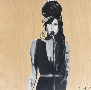Original Amy Winehouse Ölgemälde Unikat 12x12 zeitgenössische Kunst selten - Bild 1 von 12