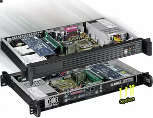 1U ITX(3.5" Open or 2x2.5" HD)") (Riser Case)(Rackmount Chassis)(Depth:9.84) NEW - Picture 1 of 12