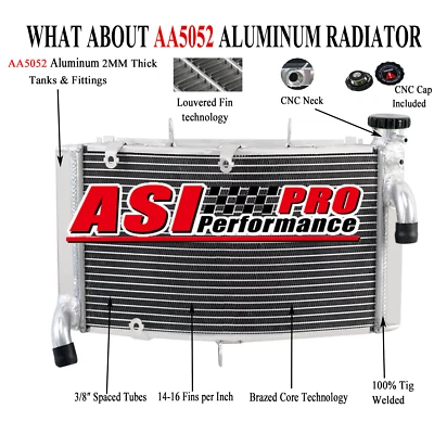 Motorcycle Full Aluminum Radiator Cooler For 1996-1997 Honda CBR900 CBR900RR Foto 1 de 4