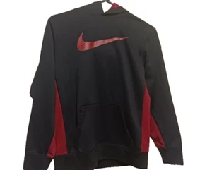 Nike Therma Fit KO Black Red Hoodie Hooded Youth X-Large EUC - Picture 1 of 2