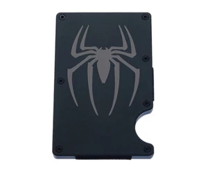 RFID Blocking Money Clip Aluminum Minimalist Credit Card Holder Marvel Spiderman - Picture 1 of 19