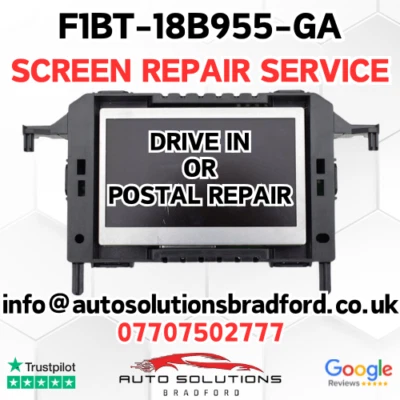 F1BT-18B955-GA RADIO CENTRE CONSOLE DISPLAY UNIT LCD SCREEN REPAIR SERVICE - Image 1 of 4