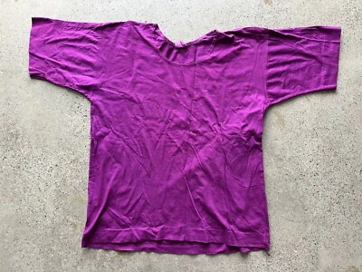 Vintage Swan Brand Purple Cotton Scoop Neck Blank Tshirt Size M / 42 - Image 1 of 4