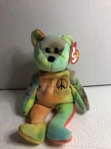 Ty Benie Babie Peace Bear with PVC pellets, style 4053 - Picture 1 of 12