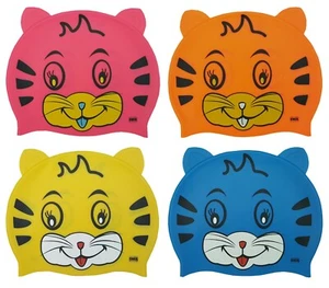 CHEX Grado A Silicona Gatito Orejas de gato Gorro de natación para niños Smiley 2022 - Imagen 1 de 5