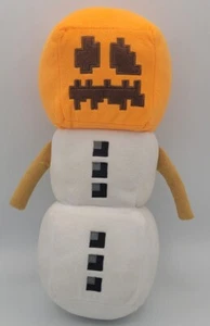 Minecraft Mojang Snow Golem Plush Pumpkin Snowman Jinx  12” 2017 Christmas - Picture 1 of 2