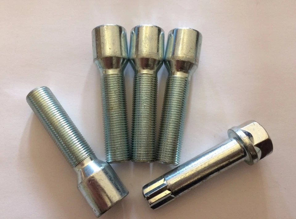 4 X TUNER + KEY 70mm LONG 45mm M12X1.5 THREAD WHEEL BOLTS FITS VAUXHALL 65.1 1 - Image 1 of 1