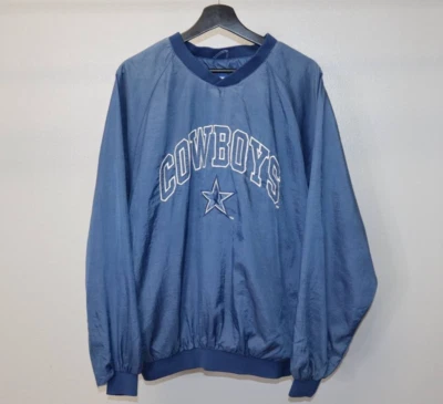 Vtg 90s Dallas Cowboys Game Day Windbreaker Pullover Size Medium - Image 1 of 4