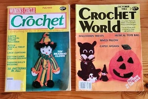 1982 Women's Circle + 1983 Crochet World MAGAZINES HALLOWEEN Patterns 62 Total - Picture 1 of 14