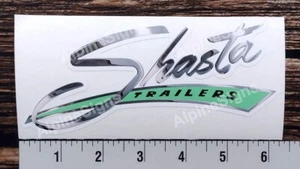 Vintage Shasta Mint Green camper trailer RV sticker decal - Picture 1 of 1