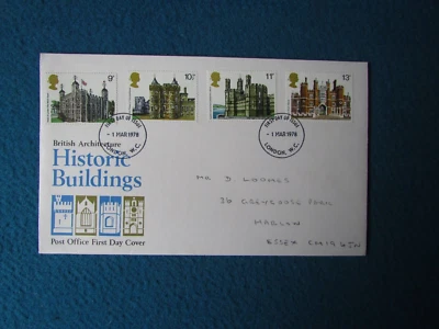 GB First Day Cover HISTORIC BUILDINGS London 1/3/78 Double Franked - Image 1 of 3