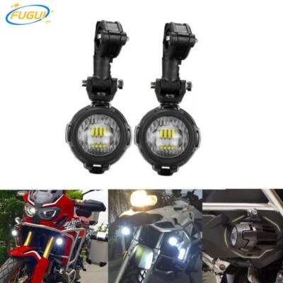 Pair LED Fog Lamp Auxiliary Driving Light For BMW K1600 R1200GS R1100GS F700 GS - Image 1 of 4