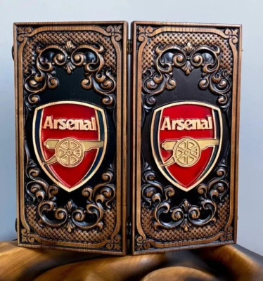 Arsenal FC - Juego Backgammon Madera Tablero Nuevo 48cm (19"), Tallado, Divertido Foto 1 de 4