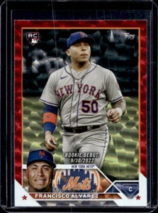 2023 Topps Update Francisco Alvarez Red Foil Debut Rookie RC #57/199 Mets