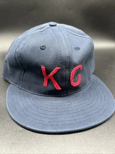 Baldwin Kansas City Hat KC 100% Cotton Adjustable Navy/Red New - Picture 1 of 12