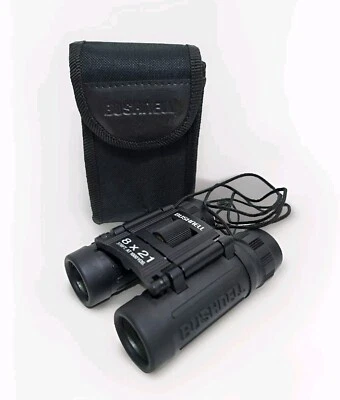 Bushnell Compact 8 x 21 Binoculars 378FT At 1000 YDS Adjustable Portable Case - Image 1 of 4