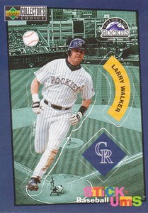 1998 Collector's Choice Baseball Stick 'Ums #12 Larry Walker Colorado Rockies